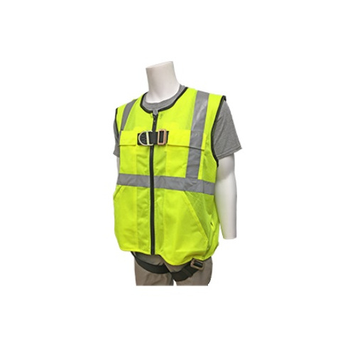 Gemtor FPV-TB-3 Type R, Class 2 Fall Protection Vest Harness, Tongue Buckle Legs, Large
