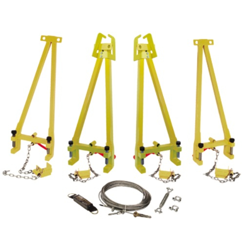 Gemtor HL3-60 Horizontal Lifeline System, Portable, Two End Stanchions, Up to a 60' Span
