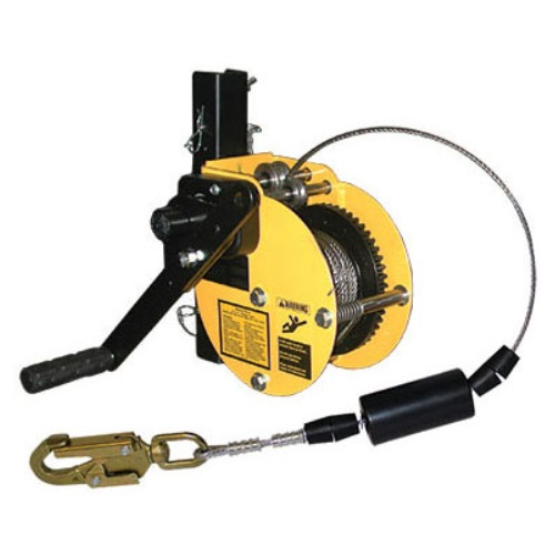 Gemtor MW-100 Winch, Work Type, 100' Galvanized Cable, Mounting Bracket