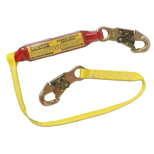 Gemtor SP1101LA6 Energy Absorbing Lanyardwith Locking Snaphooks on Each End, Adjustable Length