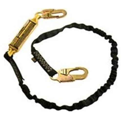 Gemtor SP2215LY6 Energy Absorbing Lanyard, 100% Tie-Off, Locking Snaphooks on Each End (3), 6'