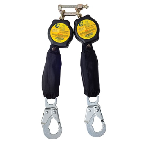 Gemtor SRD-T6W Twin G-Force 6 ft Fall Limiter with Locking Snaphook and Dual Self-Retracting Lifeline