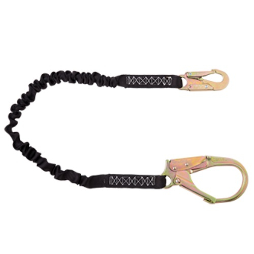Gemtor VP149-6 No Pack Energy Absorbing Lanyard with Large Forged Snaphook 6 ft. Long