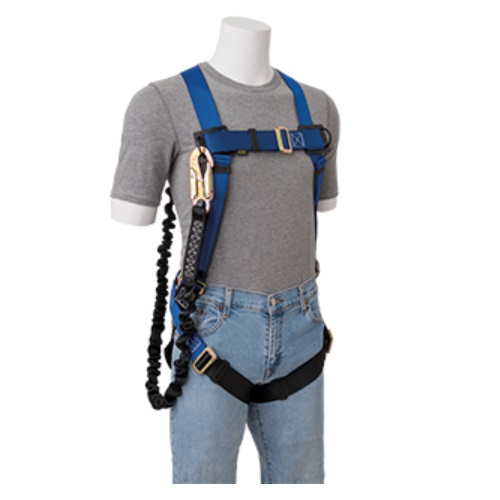 Gemtor VP506-2 Harness with Attached No Pack Energy Absorbing Lanyard, Universal