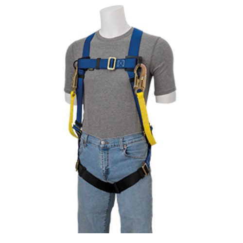 Gemtor VP566-4 Harness with Attached 100% Tie-Off Energy Absorbing Lanyard, XL