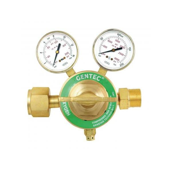 Gentec 155MIN-200 Extra Heavy Duty Single Stage Manifold Regulator Oxygen, Inert Gas, Air 10-200 PSI