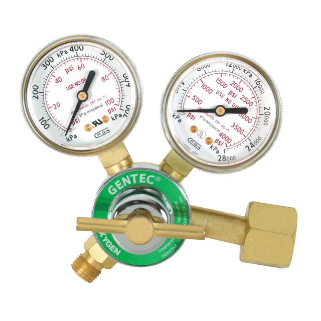 Gentec 190X-80 Single Stage LD Regulator, Oxygen, CGA540