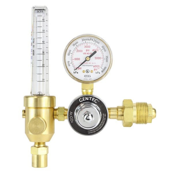 Gentec 195AR-60-680 Flowmeter Regulator, "Mig Meter" Argon, CGA680