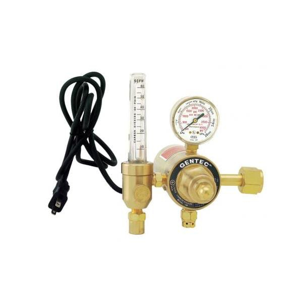 Gentec 198CD-60 Hi-Flow CO2 Flowmeter Regulator w/ Heater, CGA320