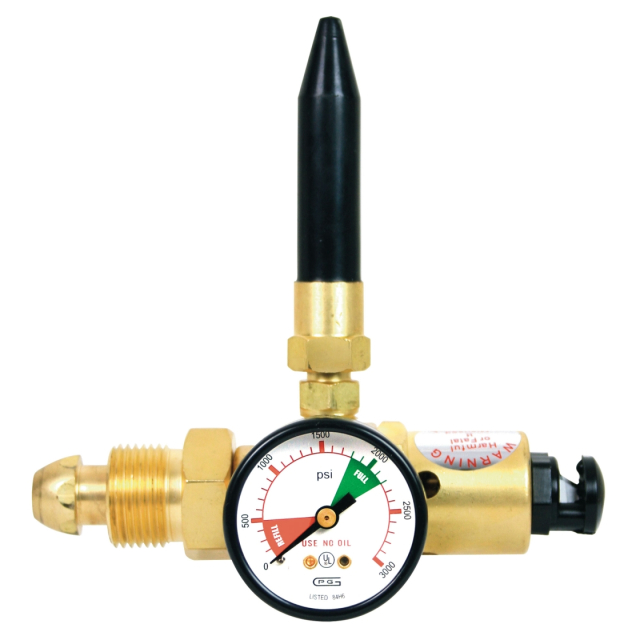 Gentec 230GA Balloon Filler Regulator, Wrench Tight, CGA580 with Gauge and Accessories