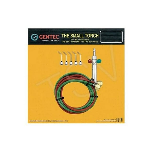 Gentec KSTA16SP Acetylene The Small Torch Kit w/ Regulator 710Y-15, 1/8"x6' Hoses Skin Package