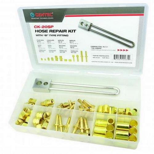 Gentec CK-20SP Hose Repair Kit, "B" Fittings w/ C-1 Crimping Tool, Skin Pack