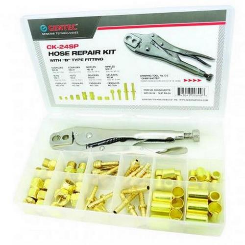 Gentec CK-24SP Hose Repair Kit, "B" Fittings w/ C-5 Crimping Tool, Skin Pack