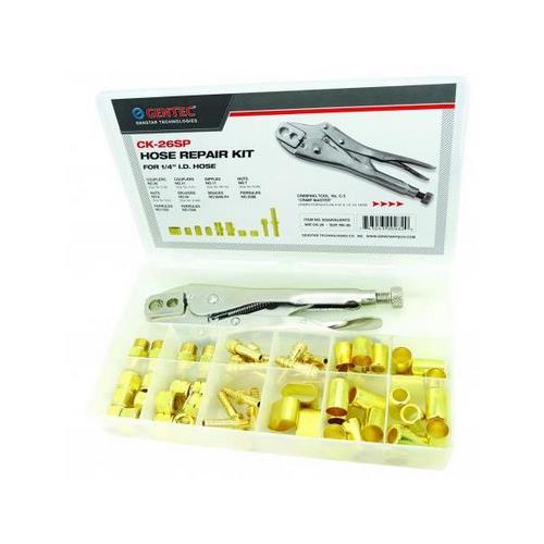 Gentec CK-26SP Hose Repair Kit, 1/4" Fittings w/ C-5 Crimping Tool, Skin Pack