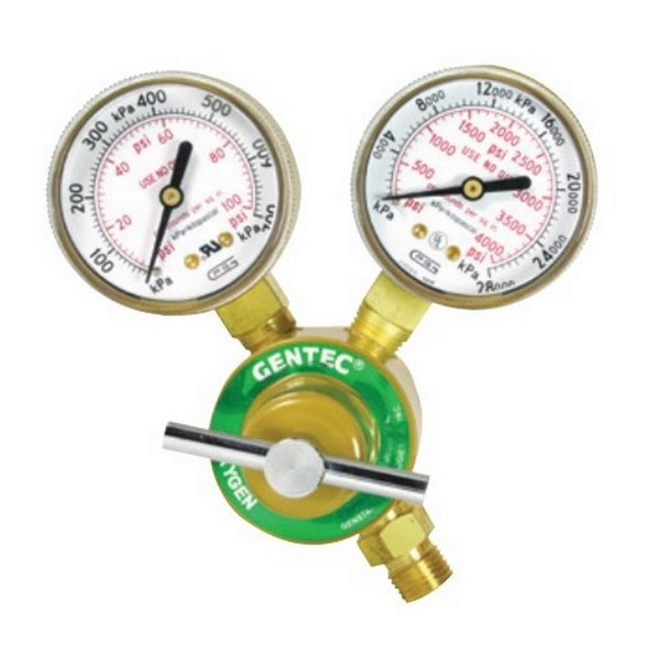 Gentec 710X-80SP Silver Series LD Oxygen Rear Entry Regulator, CGA540, Skin Package