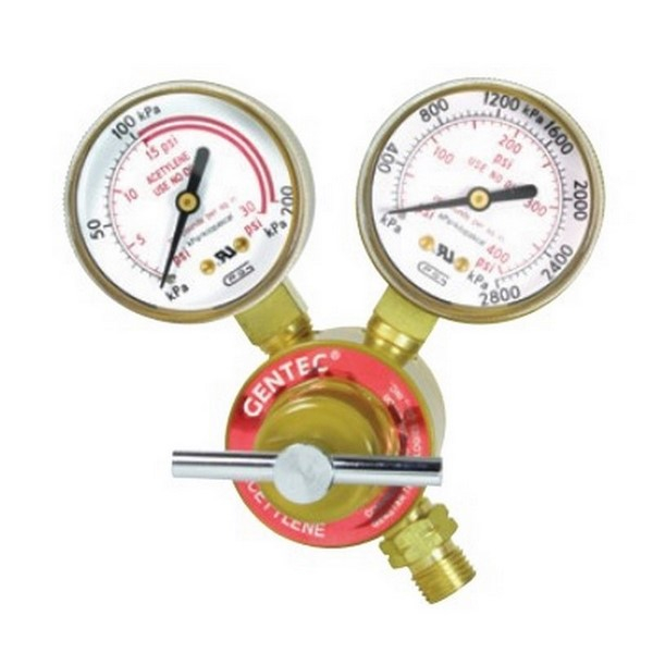Gentec 710Y-15 Silver Series LD Acetylene Regulator, CGA200MC