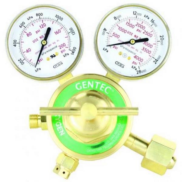 Gentec 753X-125SP Silver Series HD Oxygen Regulator, Skin Package