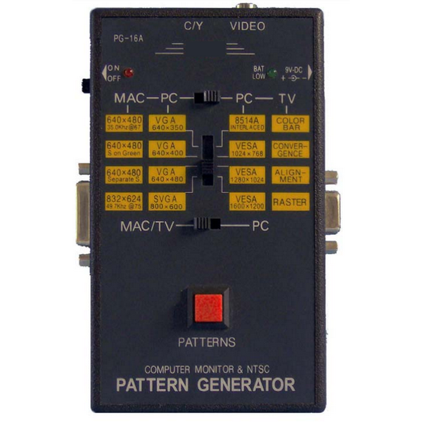 Video Test Pattern Generators GME Technology PG-16A Computer Monitor and NTSC Pattern Generator