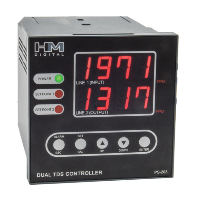 TDS Meters HM Digital PS-203 Dual Display TDS Controller