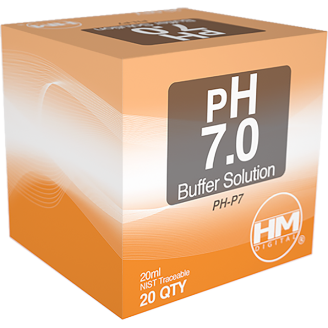 pH Meters HM Digital PH-P7 pH 7.0 Buffer Solution - 20 Packets of 20 ml