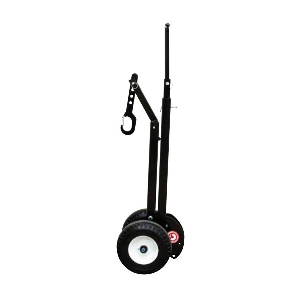 Industrial Magnetics Mag-Mate MCL2000W12HD Steel Dolly, 12" Wheels, Hook Extension, 3PC Telescoping Handle