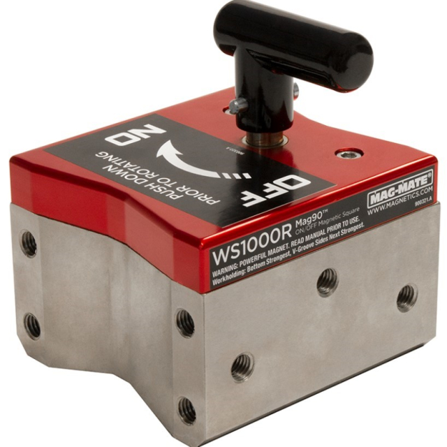Industrial Magnetics Mag-Mate WS1000R Magnetic Welding Square, Flat Part Holding Value 1000 lbs