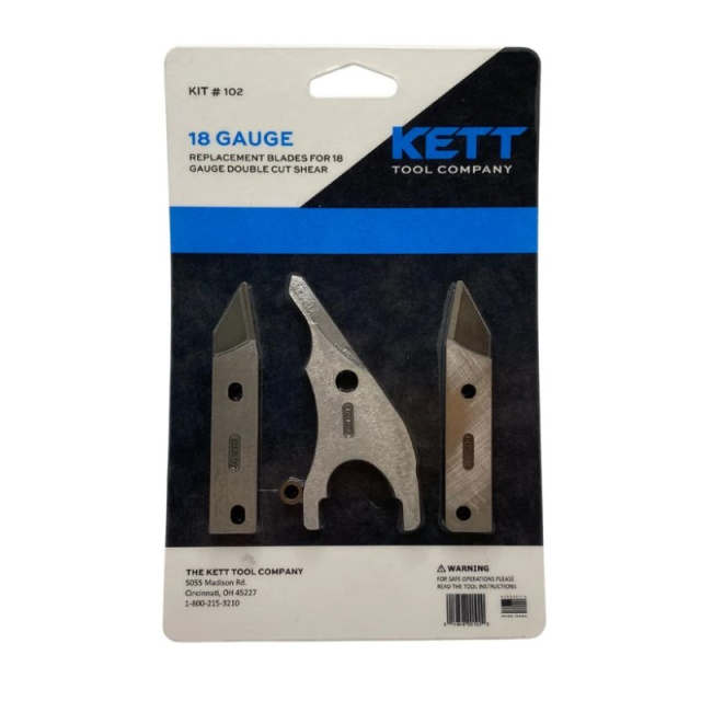 Kett Tool KIT #102 Replacement Blades for 18 Gauge Double Cut Shears