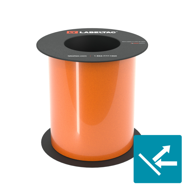 LabelTac LT706RF-C Reflective Tape for LabelTac 9 Only 7"x75', Orange | Simple Peel Edge | Resistant to UV, Chemicals, & Water | Strong Reflective Properties | Rated for up to 7 Years of Life Outdoors