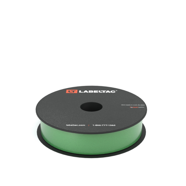 LabelTac LT105SGRF Safety Grade Reflective Label Tape 1" x 75' with Simple Peel Edge, Green