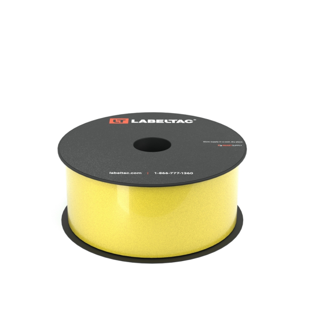 LabelTac LT201SGRF Safety Grade Reflective Label Tape 2" x 75' with Simple Peel Edge, Yellow