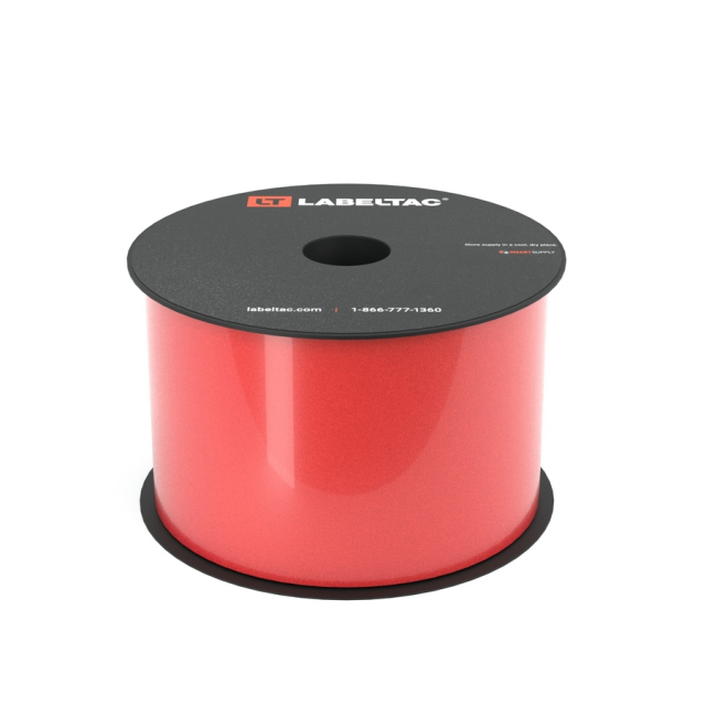 LabelTac LT304SGRF Safety Grade Reflective Label Tape 3" x 75' with Simple Peel Edge, Red