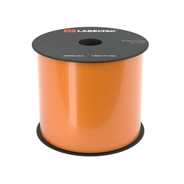 LabelTac LT406SGRF Safety Grade Reflective Label Tape 4" x 75' with Simple Peel Edge, Orange