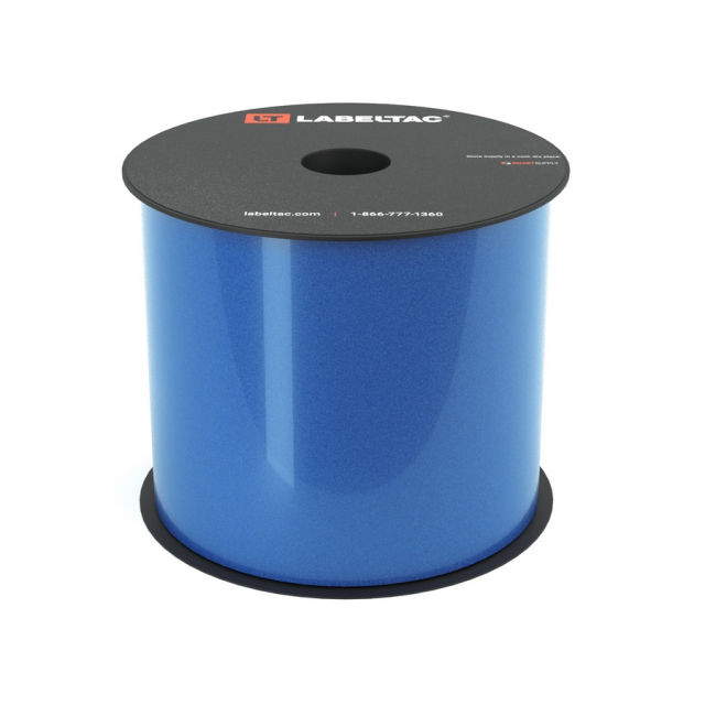 LabelTac LT407SGRF Safety Grade Reflective Label Tape 4" x 75' with Simple Peel Edge, Blue