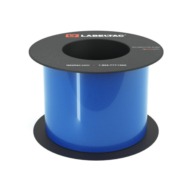 LabelTac LT407SGRF-C Safety Grade Reflective Label Tape 4" x 75' with Simple Peel Edge, Blue