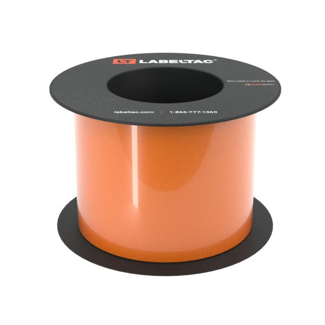 LabelTac LT406SGRF-C Safety Grade Reflective Label Tape 4" x 75' with Simple Peel Edge, Orange