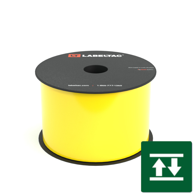 LabelTac LT301HK High-Tack Label Tape 3"x75', Yellow