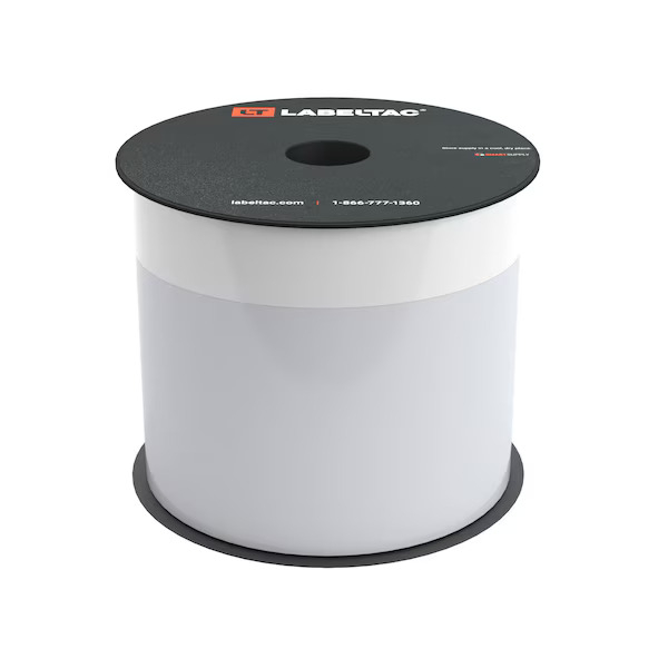 LabelTac LT402WW 4"x70' Cable Wire Labels Printable Cable Wraps 2" Printable White Header Self-Laminating Use LabelTac 4 or LabelTac Pro Printer
