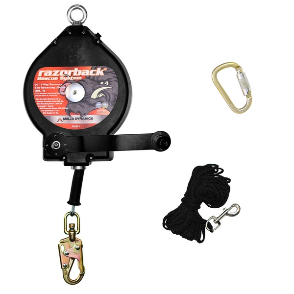 Malta Dynamics R0003 90' 3-Way Rescue Self-Retracting Lifeline