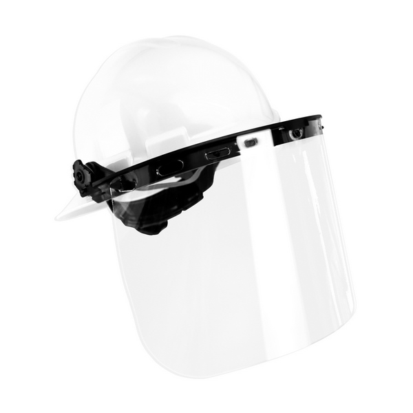 Malta Dynamics HHW2004-HH312B-HHE840ME White Full Brim w/Visor and Bracket