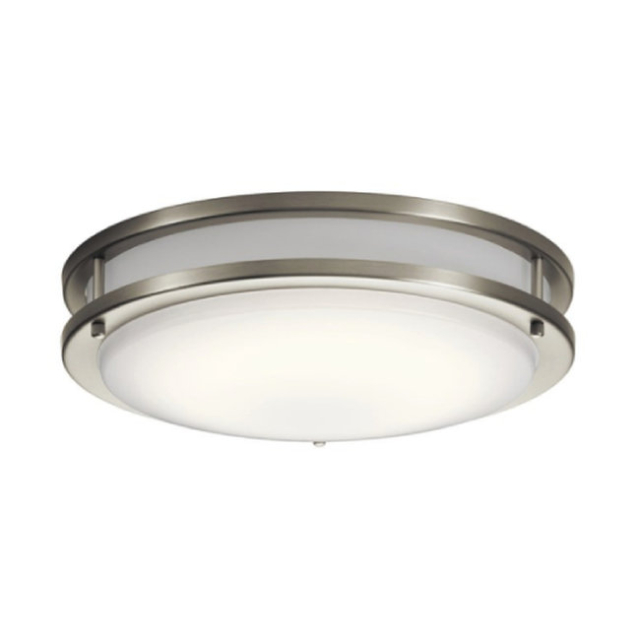 Medinah Power DAWN12-16W-5CCT-BN DAWN 12" Double Ring Flush Mount, Brushed Nickel