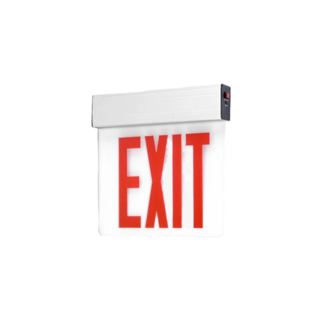 Medinah Power EDGE-ES-01 LED EDGE-Lit "Exit" Sign, Red on White