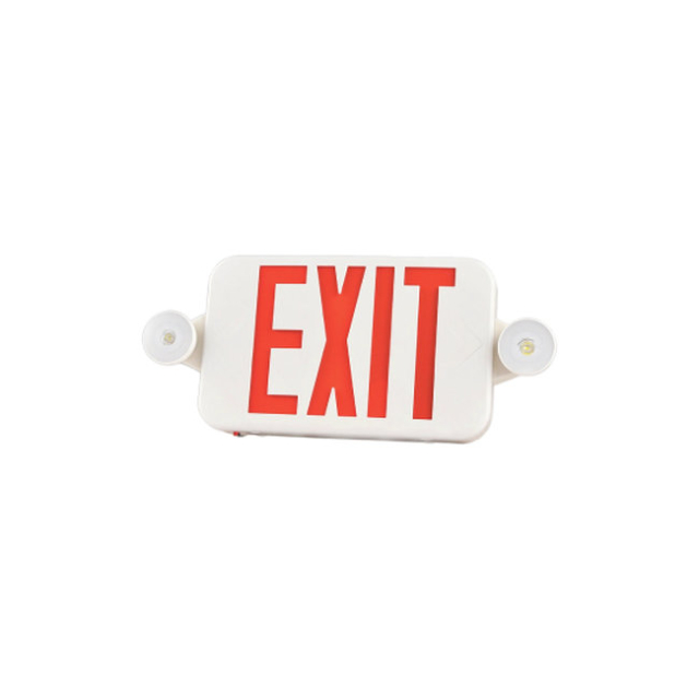 Medinah Power ESC-C-S-02-WH Emergency / Exit Sign Combo, Red or Green with Built-in 3.6V 2000mAh Nickel Metal Halide Battery for Remote Capability