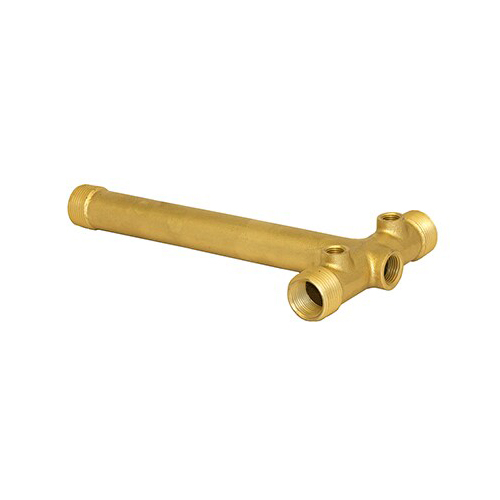 Merrill BATNL101C 1" No-Lead Brass Tank Tee 1/2" Drain 11" Long Cast