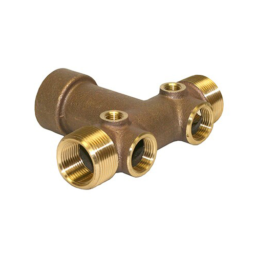 Merrill BATNL1252SF 1-1/4" No-Lead Brass Tank Tee 3/4" Drains 4-1/2" Long