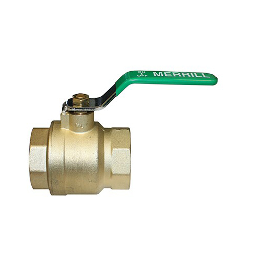 Merrill BBVNL200 2" FIP x 2" FIP Brass (No Lead) Ball Valve