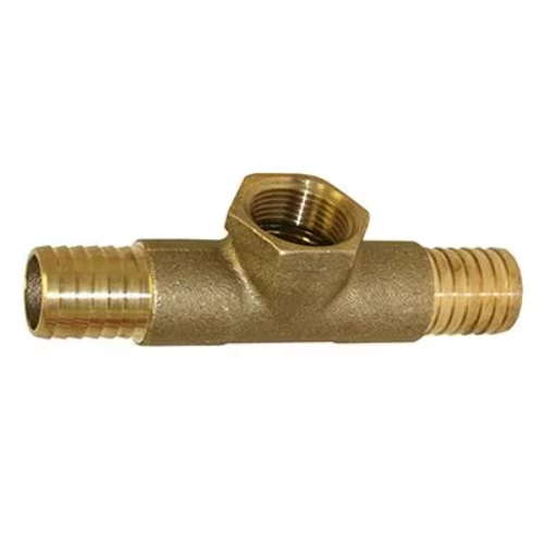 Merrill BTFNL100 1" x 1" x 1" No-Lead Yellow Brass Tee