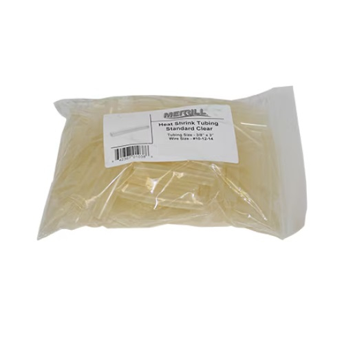Merrill CST383 3/8" x 3" Clear Tubing, 10-14 Gauge, Pack of 100