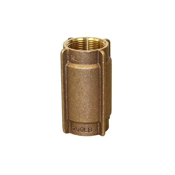 Merrill CVAHDNL125 950 Series 1-1/4" Heavy Duty Bronze Check Valve (No Lead), No-Spin Poppet