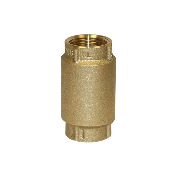 Merrill CVNL100 700 Series 1" Brass Check Valve (No Lead) with No-Spin Poppet