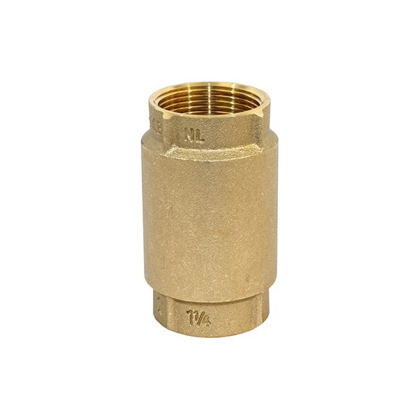 Merrill CVNL125 700 Series 1-1/4" Brass Check Valve (No Lead) with No-Spin Poppet